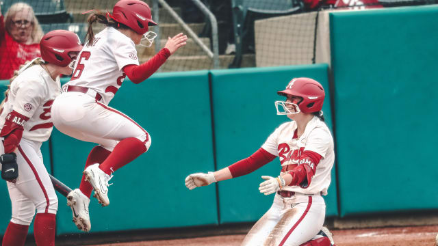 Kali Heivilin celebrates home run